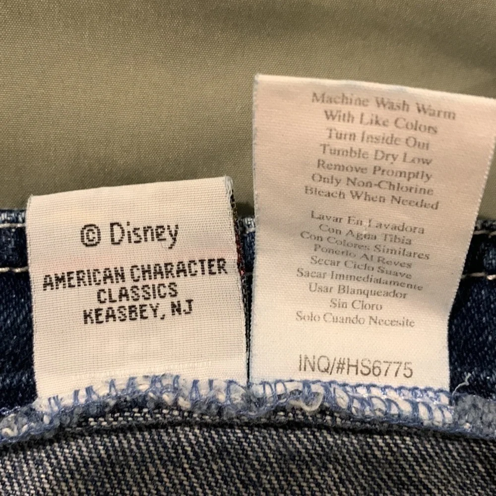 Disney&Co. Girls Mickey Mouse Jean Jumper. Size M 10-12. Side button-Super Cute!